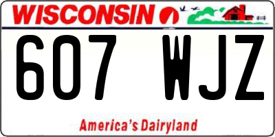 WI license plate 607WJZ