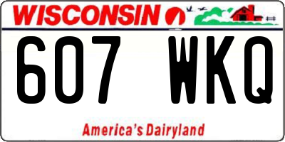 WI license plate 607WKQ