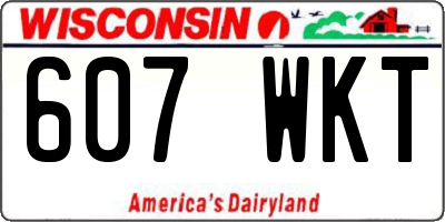 WI license plate 607WKT