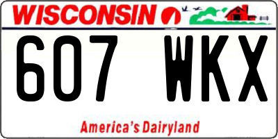 WI license plate 607WKX