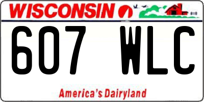WI license plate 607WLC