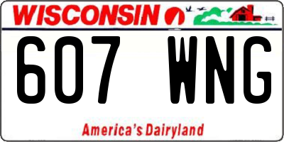 WI license plate 607WNG