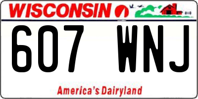 WI license plate 607WNJ