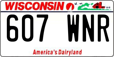 WI license plate 607WNR