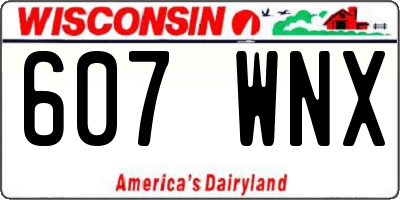 WI license plate 607WNX