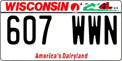 WI license plate 607WWN