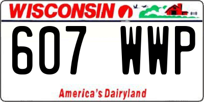 WI license plate 607WWP