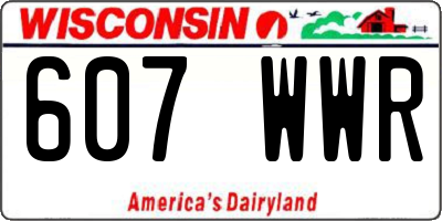 WI license plate 607WWR