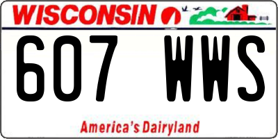 WI license plate 607WWS