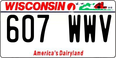 WI license plate 607WWV