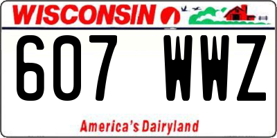 WI license plate 607WWZ