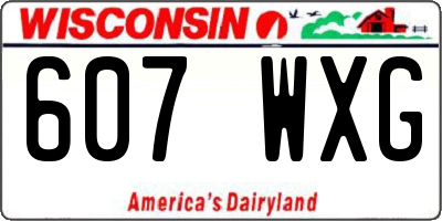 WI license plate 607WXG
