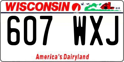 WI license plate 607WXJ