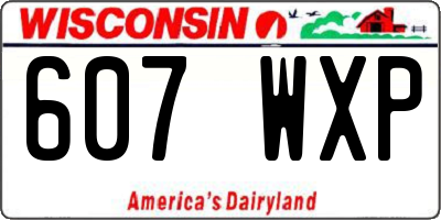 WI license plate 607WXP