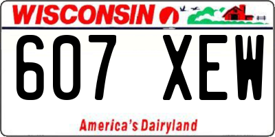 WI license plate 607XEW