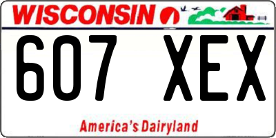 WI license plate 607XEX