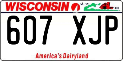 WI license plate 607XJP