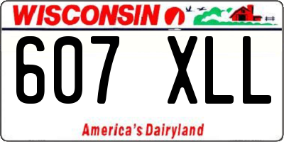 WI license plate 607XLL