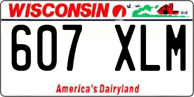 WI license plate 607XLM