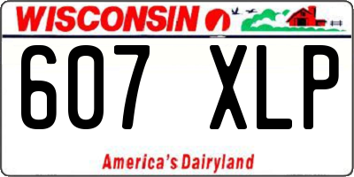 WI license plate 607XLP