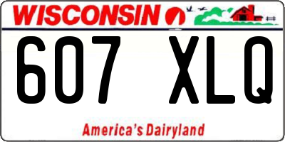 WI license plate 607XLQ