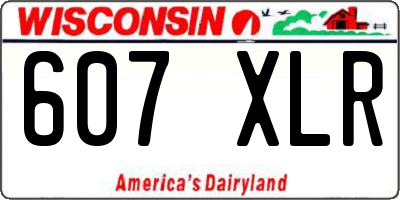 WI license plate 607XLR