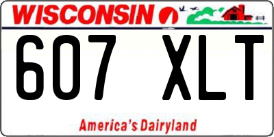 WI license plate 607XLT