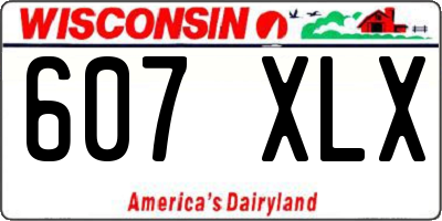 WI license plate 607XLX