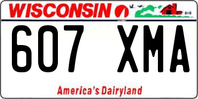WI license plate 607XMA