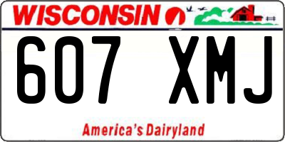 WI license plate 607XMJ