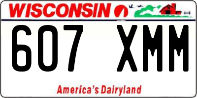 WI license plate 607XMM