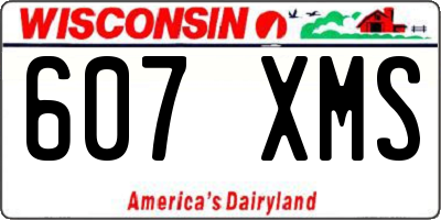 WI license plate 607XMS
