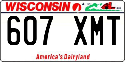 WI license plate 607XMT