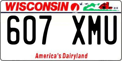 WI license plate 607XMU
