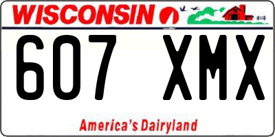 WI license plate 607XMX