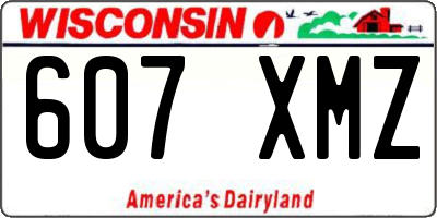 WI license plate 607XMZ