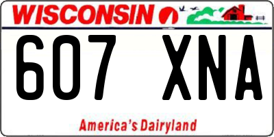 WI license plate 607XNA
