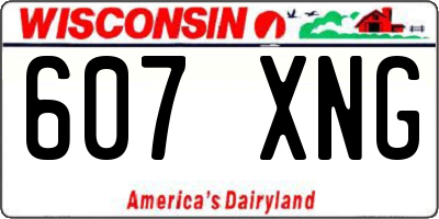 WI license plate 607XNG