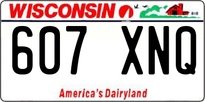 WI license plate 607XNQ