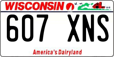 WI license plate 607XNS