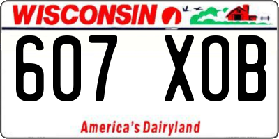 WI license plate 607XOB