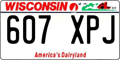 WI license plate 607XPJ