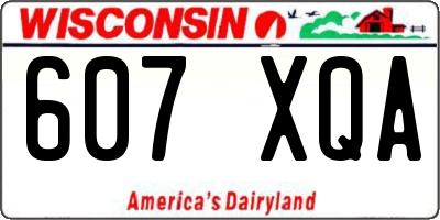 WI license plate 607XQA