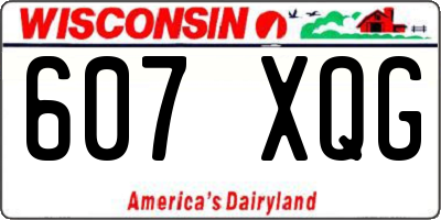 WI license plate 607XQG
