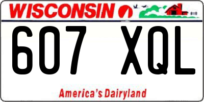 WI license plate 607XQL