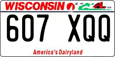 WI license plate 607XQQ