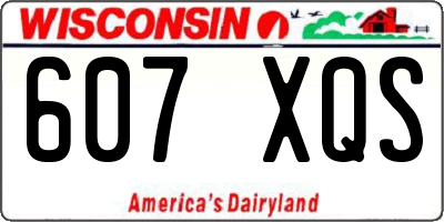 WI license plate 607XQS