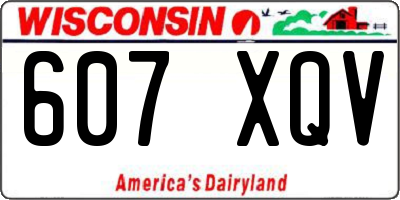 WI license plate 607XQV