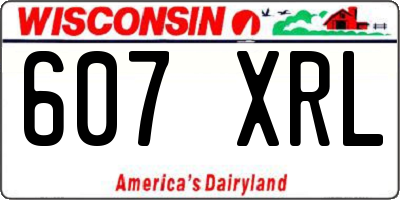 WI license plate 607XRL