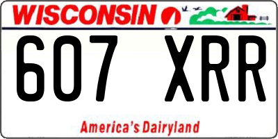 WI license plate 607XRR